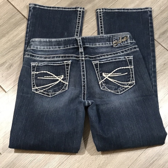 Silver Jeans Aiko Bootcut Factory shading, whiskering, and distressing Jeans - Picture 2 of 9